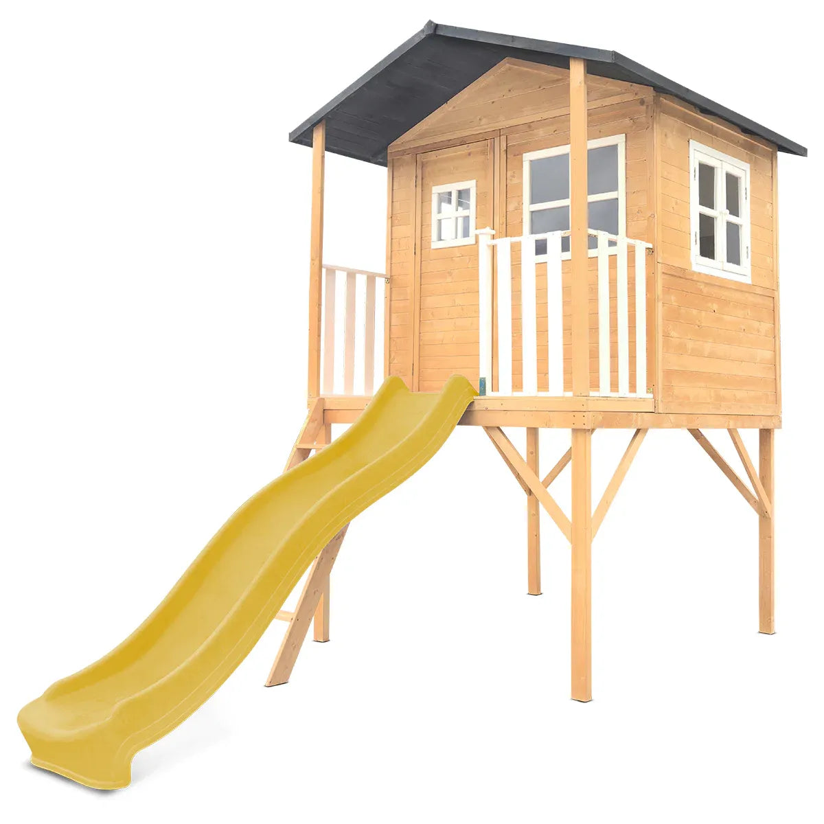 - Lifespan Kids Burleigh Wooden Cubby House with 2.2m Yellow Slide Lifespan Kids Baby &amp; Kids > Baby &amp; Kid's Toys > Outdoor Play Equipment