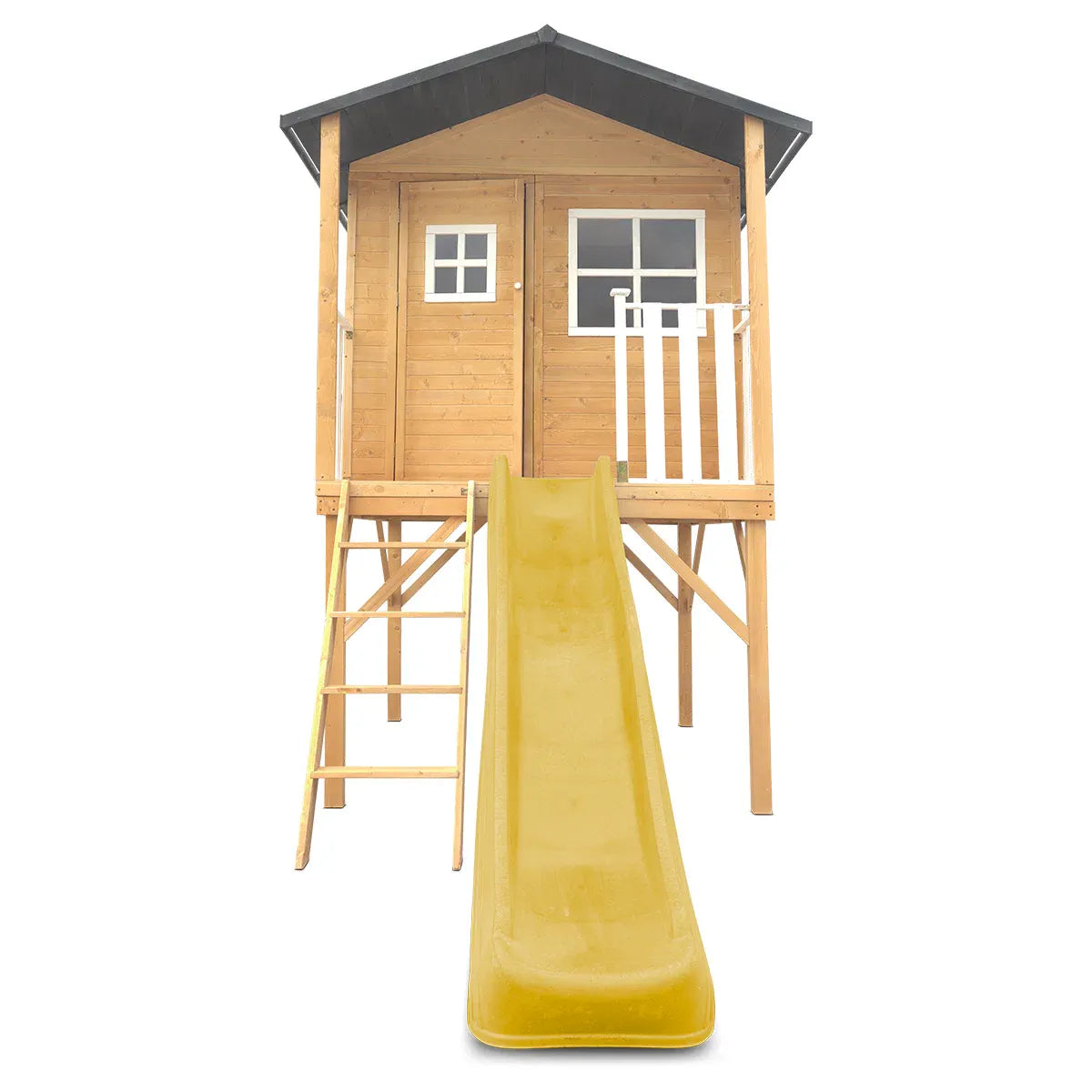 - Lifespan Kids Burleigh Wooden Cubby House with 2.2m Yellow Slide Lifespan Kids Baby &amp; Kids > Baby &amp; Kid's Toys > Outdoor Play Equipment