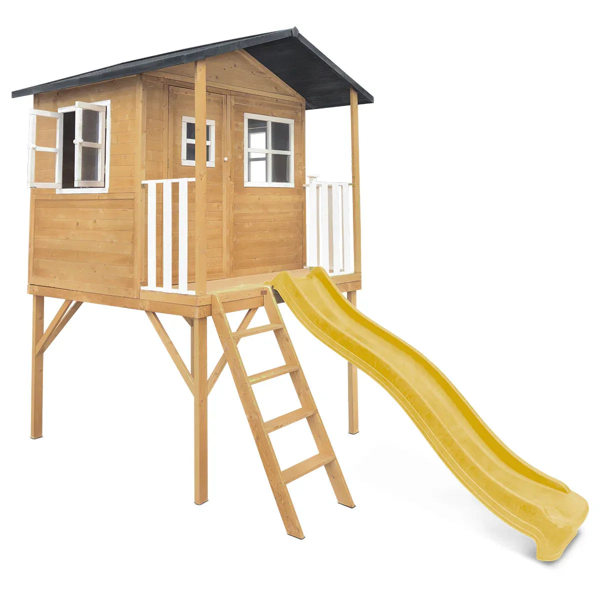 - Lifespan Kids Burleigh Wooden Cubby House with 2.2m Yellow Slide Lifespan Kids Baby &amp; Kids > Baby &amp; Kid's Toys > Outdoor Play Equipment