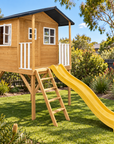 Lifespan Kids Burleigh Wooden Cubby House with 2.2m Yellow Slide