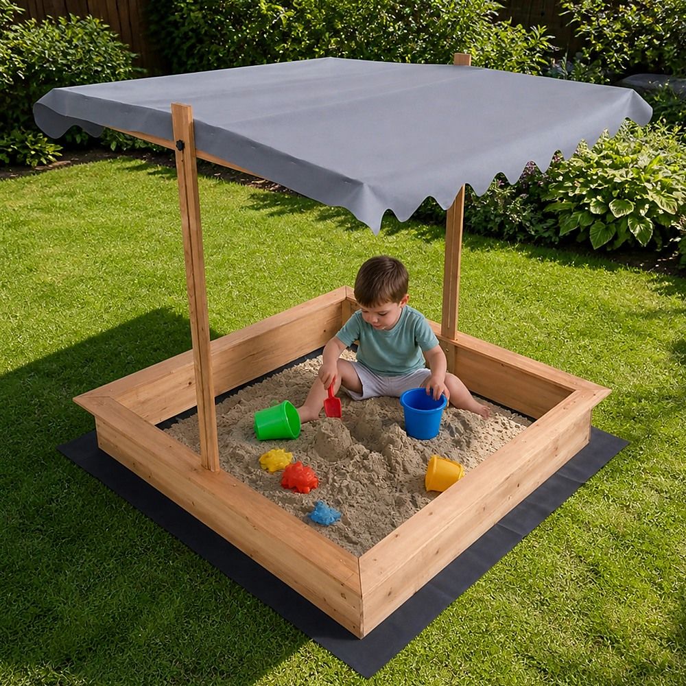 - Kids Wooden Toy Sandpit with Adjustable Canopy Baby Stork Baby &amp; Kids > Baby &amp; Kid's Toys > Activity Toys