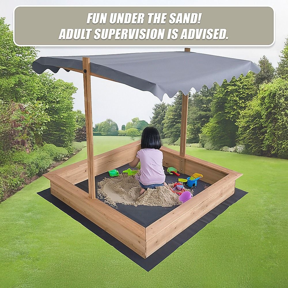 - Kids Wooden Toy Sandpit with Adjustable Canopy Baby Stork Baby &amp; Kids > Baby &amp; Kid's Toys > Activity Toys