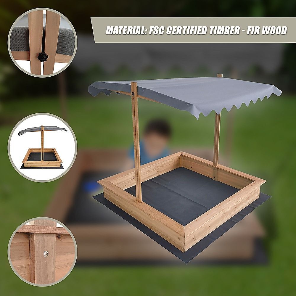 - Kids Wooden Toy Sandpit with Adjustable Canopy Baby Stork Baby &amp; Kids > Baby &amp; Kid's Toys > Activity Toys
