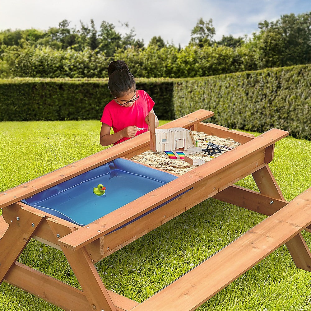 - Sand & Water Wooden Picnic Table – FSC Certified Timber Keezi Baby & Kids > Baby & Kid's Toys > Activity Toys