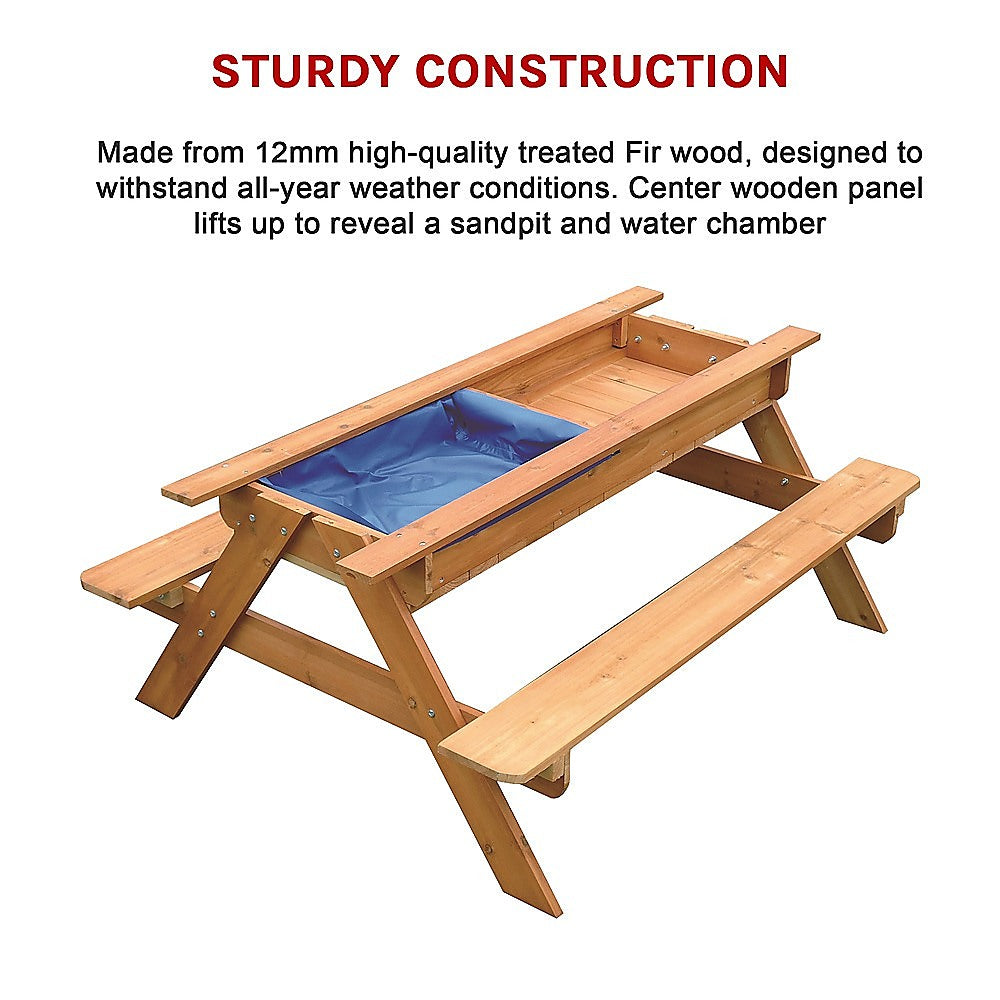 - Sand &amp; Water Wooden Picnic Table – FSC Certified Timber Keezi Baby &amp; Kids &gt; Baby &amp; Kid&#39;s Toys &gt; Activity Toys