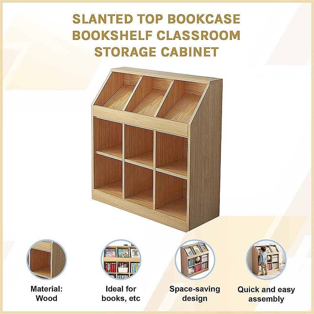 - Kids Bookcase &amp; Toy Storage Organiser - Light Oak Baby Stork Baby &amp; Kids > Kid's Furniture > Kid's Bookcases &amp; Shelves