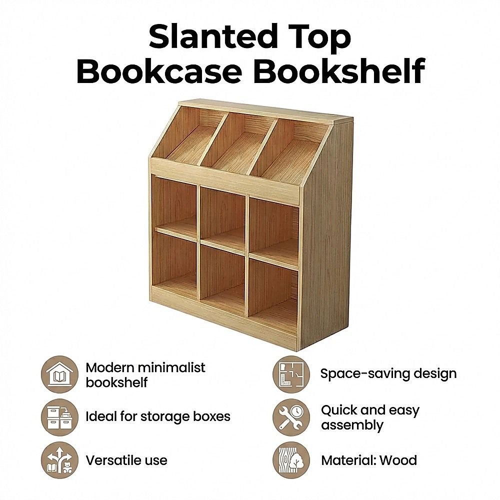 - Kids Bookcase &amp; Toy Storage Organiser - Light Oak Baby Stork Baby &amp; Kids > Kid's Furniture > Kid's Bookcases &amp; Shelves