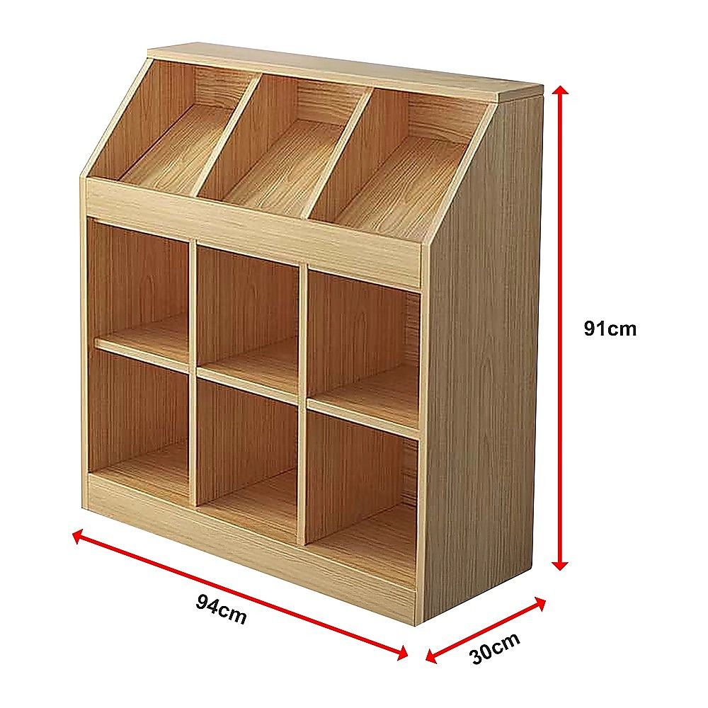 - Kids Bookcase &amp; Toy Storage Organiser - Light Oak Baby Stork Baby &amp; Kids > Kid's Furniture > Kid's Bookcases &amp; Shelves