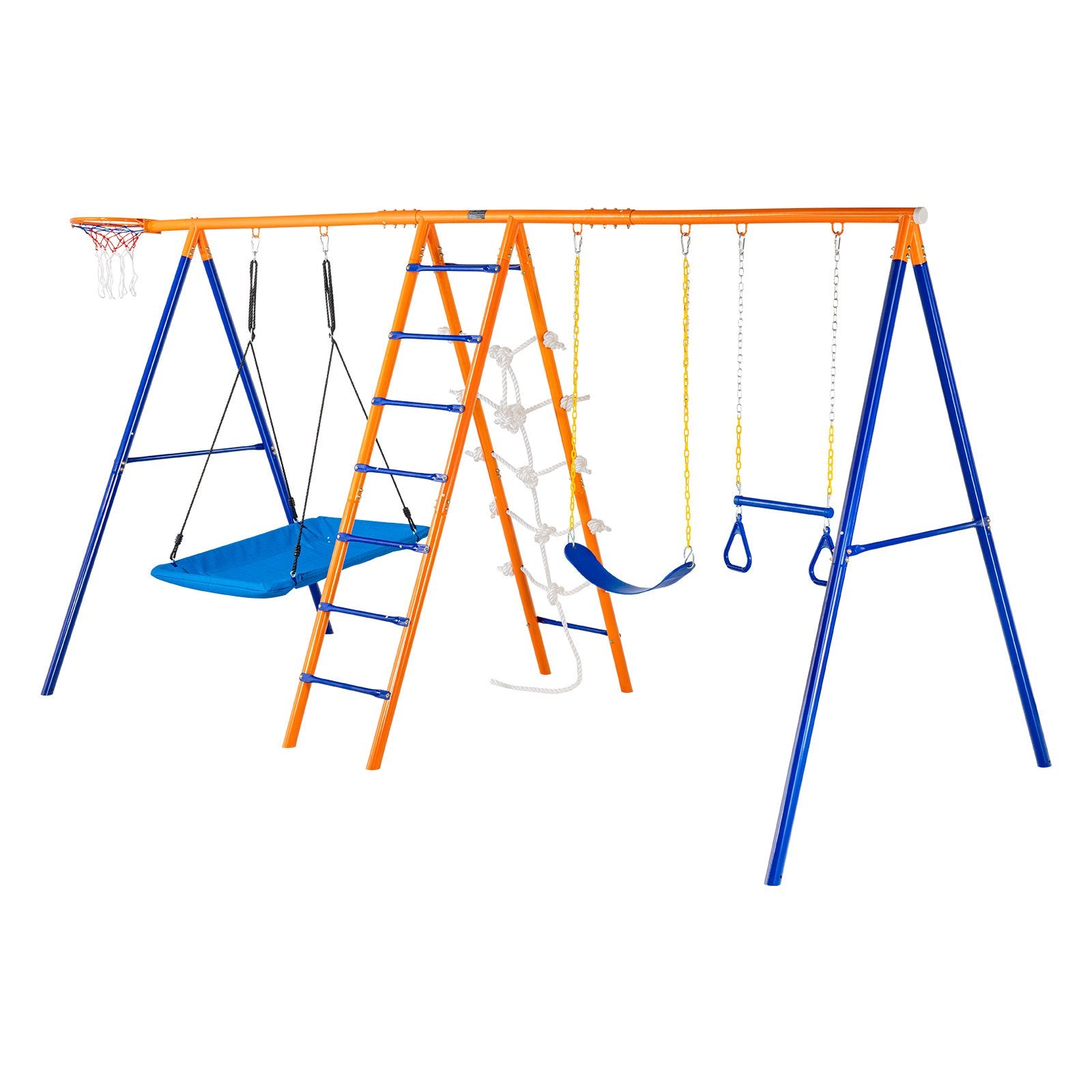 - 6-in-1 Backyard Metal Swing Set with Basketball Hoop – Heavy Duty Capacity Vevor Baby &amp; Kids &gt; Baby &amp; Kid&#39;s Toys &gt; Outdoor Play Equipment