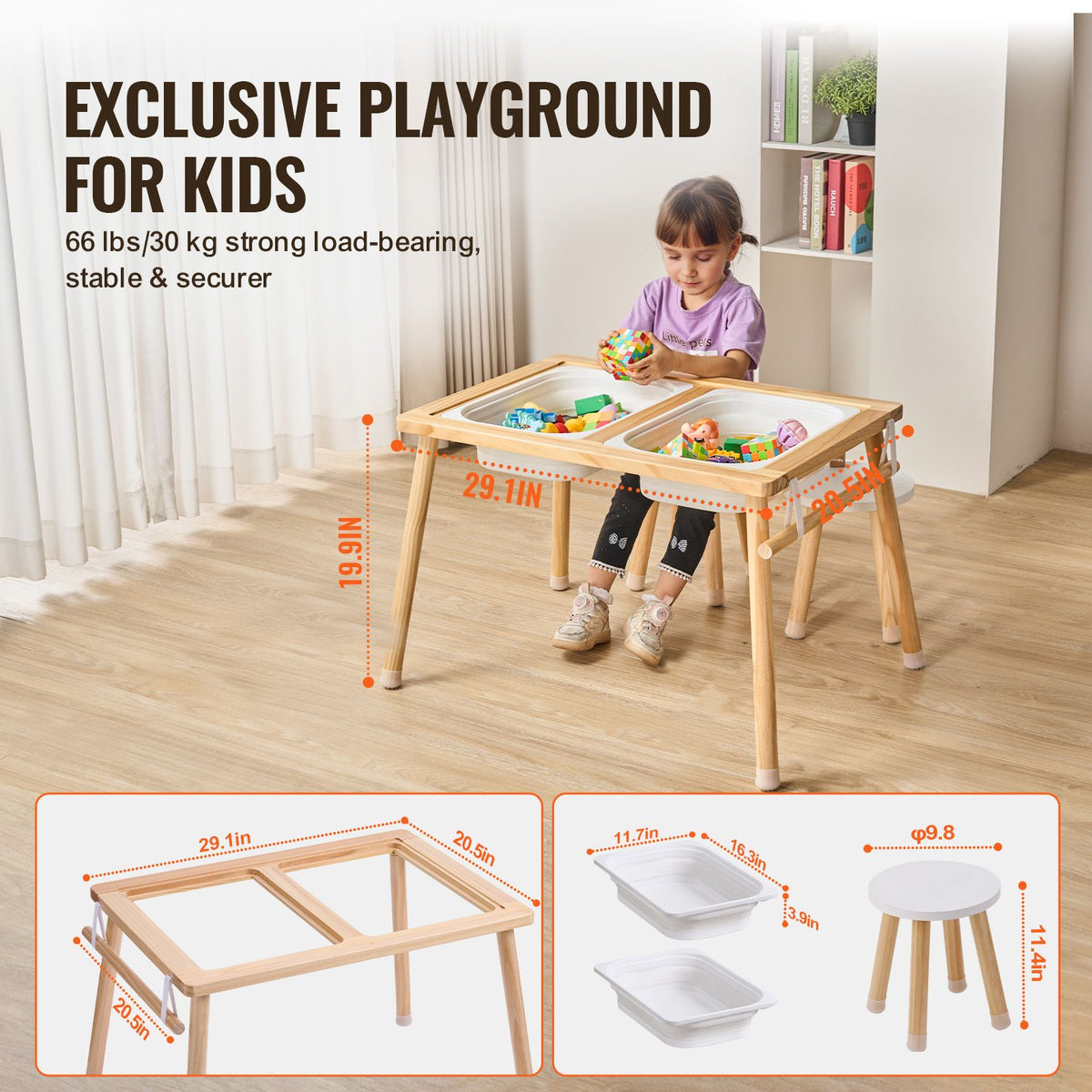 - Kids Sensory Activity Table & 2 Chairs with Sand and Water Bins Keezi Baby & Kids > Baby & Kid's Toys > Outdoor Play Equipment