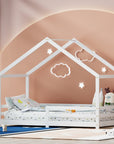 - Bed Frame Wooden Kids Single House Frame White AMOS Artiss Baby & Kids > Kid's Furniture > Kid's Beds & Bed Frames
