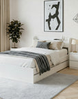 - Single Bed Frame with Storage Drawers, USB Charging Ports & Bedside Table | White Baby Stork Furniture > Bedroom > Beds & Bed Frames