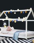 - Bed Frame Wooden Kids House Frame - White CASA | Elegant & Safe Design Artiss Baby & Kids > Kid's Furniture > Kid's Beds & Bed Frames