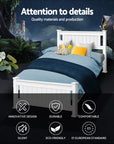 - Single Size Classic Wooden Bed Frame – White Baby Stork Furniture > Bedroom > Beds & Bed Frames