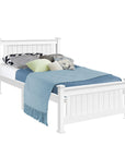 - Single Size Classic Wooden Bed Frame – White Baby Stork Furniture > Bedroom > Beds & Bed Frames