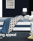 - King Single Wooden Trundle Bed – White Baby Stork Furniture > Bedroom > Beds & Bed Frames