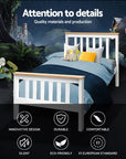 - Timeless Single Bed Frame – White & Natural Solid Pine Baby Stork Furniture > Bedroom > Beds & Bed Frames