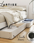 - Single Bed Frame with Storage Drawers & USB Charging Ports – White Baby Stork Furniture > Bedroom > Beds & Bed Frames