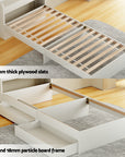 - Single Bed Frame with Storage Drawers & USB Charging Ports – White Baby Stork Furniture > Bedroom > Beds & Bed Frames
