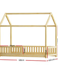 - Bed Frame Wooden Kids House Rock Frame - Wood | Stylish & Safe Design Artiss Baby & Kids > Kid's Furniture > Kid's Beds & Bed Frames