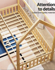 - Bed Frame Wooden Kids House Rock Frame - Wood | Stylish & Safe Design Artiss Baby & Kids > Kid's Furniture > Kid's Beds & Bed Frames