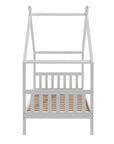 - Montessori-Inspired Single House Bed Frame – Solid Pine, White Baby Stork Furniture > Bedroom > Beds & Bed Frames