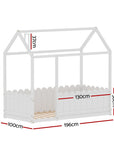 - Bed Frame Wooden Kids House Single Frame - White KORI Artiss Baby & Kids > Kid's Furniture > Kid's Beds & Bed Frames