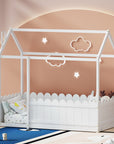 - Bed Frame Wooden Kids House Single Frame - White KORI Artiss Baby & Kids > Kid's Furniture > Kid's Beds & Bed Frames