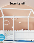 - Bed Frame Wooden Kids House Single Frame - White KORI Artiss Baby & Kids > Kid's Furniture > Kid's Beds & Bed Frames