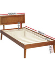 - Modern Single Bed Frame – Walnut Solid Pine Baby Stork Furniture > Bedroom > Beds & Bed Frames