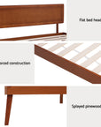 - Modern Single Bed Frame – Walnut Solid Pine Baby Stork Furniture > Bedroom > Beds & Bed Frames
