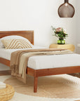 - Modern Single Bed Frame – Walnut Solid Pine Baby Stork Furniture > Bedroom > Beds & Bed Frames