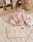 - Personalised Unicorn Wooden Name Puzzle | Custom Unicorn Learning Toy Baby Stork