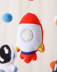 - Astronaut Space Explorer Nursery Mobile - Handmade Felt Plush Toy Baby Stork Baby Mobile