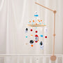 - Astronaut Space Explorer Nursery Mobile - Handmade Felt Plush Toy Baby Stork Baby Mobile