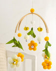 - Baby Bee Nursery Mobile with Plush Bees and Flowers Storkke