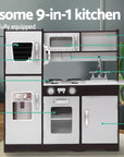 - Black & Grey Gourmet Paradise: Wooden Kitchen Play Set for Budding Chefs Keezi Baby & Kids > Kid's Furniture