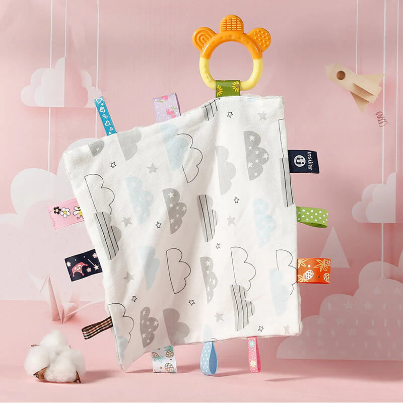 Cotton Taggie Baby Soothing Blanket with Teether Baby Soothers Storkke Cloud 