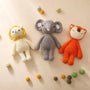 - Handmade Crochet Plush Rattle - Fox, Lion, Elephant Storkke Stuffed Animals