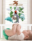- Handmade Prehistoric Dinosaur Nursery Mobile - Premium Felt Decor Baby Stork Baby Mobile