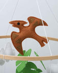 - Handmade Prehistoric Dinosaur Nursery Mobile - Premium Felt Decor Baby Stork Baby Mobile