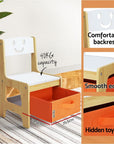 - Kids Table & Chairs Set with Chalkboard & Storage | 3-Piece Activity Desk Keezi Baby & Kids > Kid's Furniture