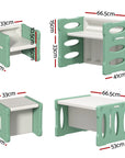 - 3PCS Kids Table and Chairs Set | Mint Green Keezi Baby & Kids > Kid's Furniture