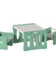 - 3PCS Kids Table and Chairs Set | Mint Green Keezi Baby & Kids > Kid's Furniture