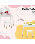 - Enchanted Kids Vanity Set with Mirror and Storage Drawer Keezi Furniture > Bedroom