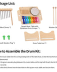 - Kids Musical Instrument Set - 4-in-1 Drum, Xylophone, Wind Chime, and Scraper Baby Stork Musical Toy