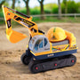 - Kids Ride-On Excavator Digger - Construction Yellow Keezi Baby & Kids > Ride on Cars, Go-karts & Bikes