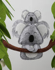 - Koala Nursery Mobile with Baby on Top - Handmade Wool Felt Mobile Baby Stork Baby Mobile