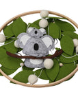 - Koala Nursery Mobile with Baby on Top - Handmade Wool Felt Mobile Baby Stork Baby Mobile