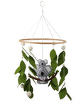 - Koala Nursery Mobile with Baby on Top - Handmade Wool Felt Mobile Baby Stork Baby Mobile